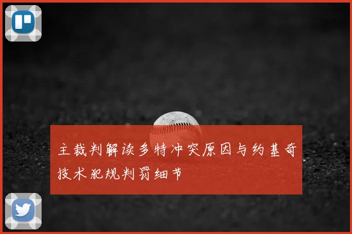 主裁判解读多特冲突原因与约基奇技术犯规判罚细节