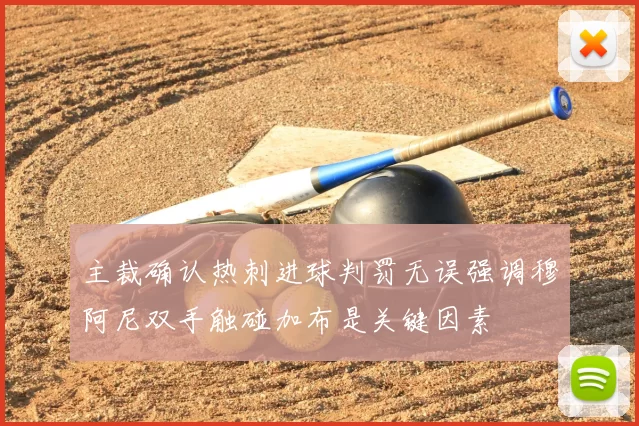 主裁确认热刺进球判罚无误强调穆阿尼双手触碰加布是关键因素