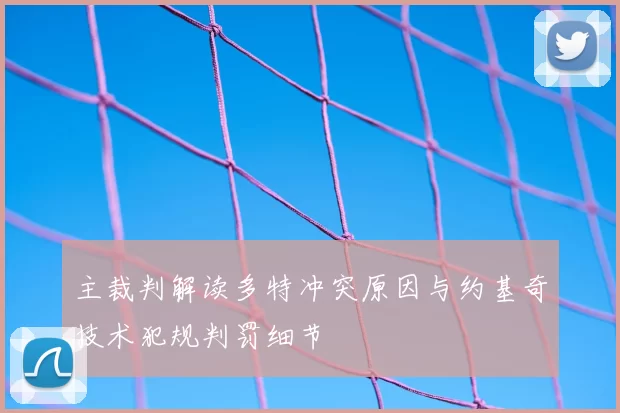 主裁判解读多特冲突原因与约基奇技术犯规判罚细节