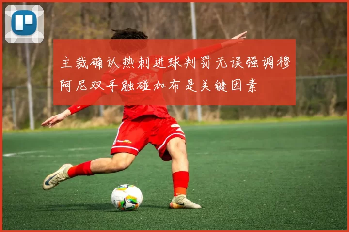 主裁确认热刺进球判罚无误强调穆阿尼双手触碰加布是关键因素